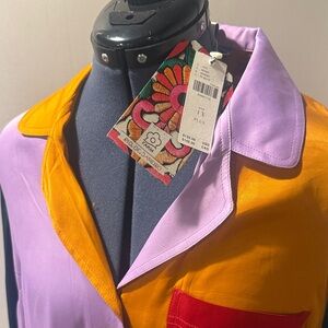 Anthropologie FARM Rio Color block Women's Blouse